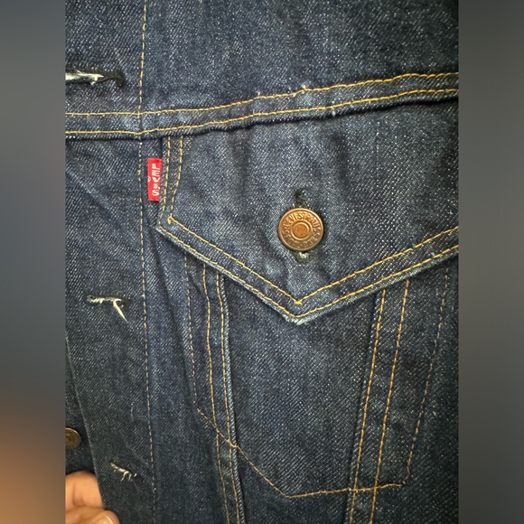 Vintage Levis Big E 70505 0217 Denim Trucker Jacket Size 38 USA Made - Picture 4 of 8